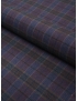 Wool Fabric Check Purple Prune Blue Carnet-Como