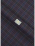 Mtr. 1.90 Wool Fabric Check Purple Prune Blue Carnet-Como