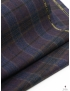 Wool Fabric Check Purple Prune Blue Carnet-Como