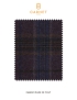 Mtr. 1.90 Wool Fabric Check Purple Prune Blue Carnet-Como