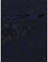 Jacquard Wool Silk Fabric Damask Blue Carnet - Como