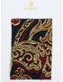 Matelassé Lamé Fabric Floral Black Red Carnet - Como