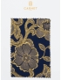 Matelassé Lamé Fabric Floral Blue Dove Grey Carnet - Como