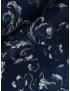 Matelassé Lamé Fabric Floral Blue Carnet - Como
