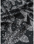 Embossed Fabric Floral Black Silver - Carnet