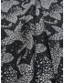 Embossed Fabric Floral Black Silver - Carnet