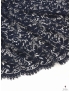 Cotton Blend Chantilly Lace Fabric Floral Navy Blue Carnet - Como