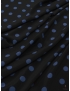 Tessuto Crêpe De Chine Seta Bolle Azzurro Nero H90