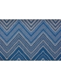 Jacquard Fabric Chevron Beige Royal Blue - Stoccolma
