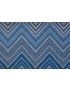 Tessuto Jacquard Chevron Beige Blu Reale  - Stoccolma