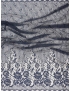 Viscose Blend Chantilly Lace Fabric Floral Denim Blue