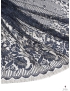Viscose Blend Chantilly Lace Fabric Floral Denim Blue