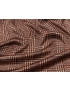 Tessuto Raso di Seta Principe di Galles Beige Terracotta Prugna