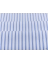 Mtr. 1.20 Cotton Shirt Fabric Stripe White Pale Blue Manifattura di Ferno