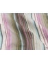Stretch Cloque Cotton Fabric Stripe Multicolor