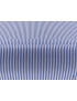 Poplin Fabric Striped Blue White Made in Italy