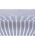 Poplin Fabric Striped Blue White Made in Italy