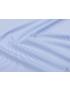 Poplin Shirting Fabric NE 100/2 Stipe Sky Blue White - Carlo Barbera