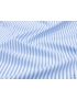 Poplin Shirting Fabric Large Stripe Sky Blue White 