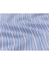Poplin Cotton Fabric Stripe Pale Blue Burgundy Manifattura di Ferno 