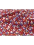 Silk Georgette Fabric Floral Red Blue Green