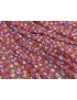 Silk Georgette Fabric Floral Red Blue Green
