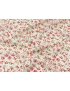 Silk Georgette Fabric Floral White Red Green
