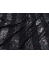 Silk Georgette Fabric Striped Multicolour Glitter Black H cm. 90