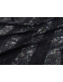 Silk Georgette Fabric Striped Multicolour Glitter Black H cm. 90