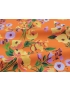 BIO Cotton Fabric Floral Orange Pierre Cardin 