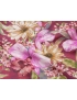 Cotton Sateen Fabric Floral Burgundy Pierre Cardin 