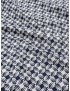 Mtr. 1.95 Silk Blend Jacquard Fabric Geometric Blue - Emanuel Ungaro