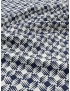 Mtr. 1.95 Silk Blend Jacquard Fabric Geometric Blue - Emanuel Ungaro