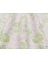 Mtr. 0.90 Embossed Fabric Floral Green Light Pink