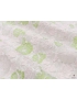 Mtr. 0.90 Embossed Fabric Floral Green Light Pink