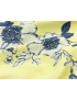Jacquard Fabric Floral Lime Denim Blue