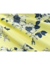 Jacquard Fabric Floral Lime Denim Blue