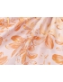 Mtr. 0.80 Jacquard Lurex Fabric Floral Pink Copper