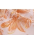 Mtr. 0.80 Jacquard Lurex Fabric Floral Pink Copper