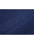 Mtr. 1.60 Silk Jacquard Fabric Diamonds Blue Made in Como