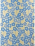 Mtr. 1.65 Double-Face Jacquard Fabric Floral Straw Azure