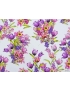 Crêpe de Chine Viscose Silk Fabric Floral White Pierre Cardin