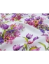 Crêpe de Chine Viscose Silk Fabric Floral White Pierre Cardin