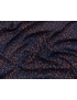 Crepe Fabric Abstract Marine Blue Burnt Orange