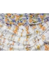 Mtr. 1.40 Panel Silk Satin Fabric White Orange Floral