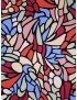 Silk Satin Fabric Abstract Multicolour