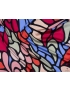 Silk Satin Fabric Abstract Multicolour