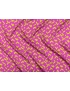 Silk Satin Fabric Geometric Shocking Pink Acid Green