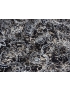 Mtr. 1.50 Coated Crepe de Chine Fabric Floral Black Dove Grey White - Jean Louis Sherrer