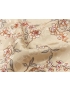 Silk Jacquard Fabric Floral Sand Beige Camel Grey - Mantero Seta Como
